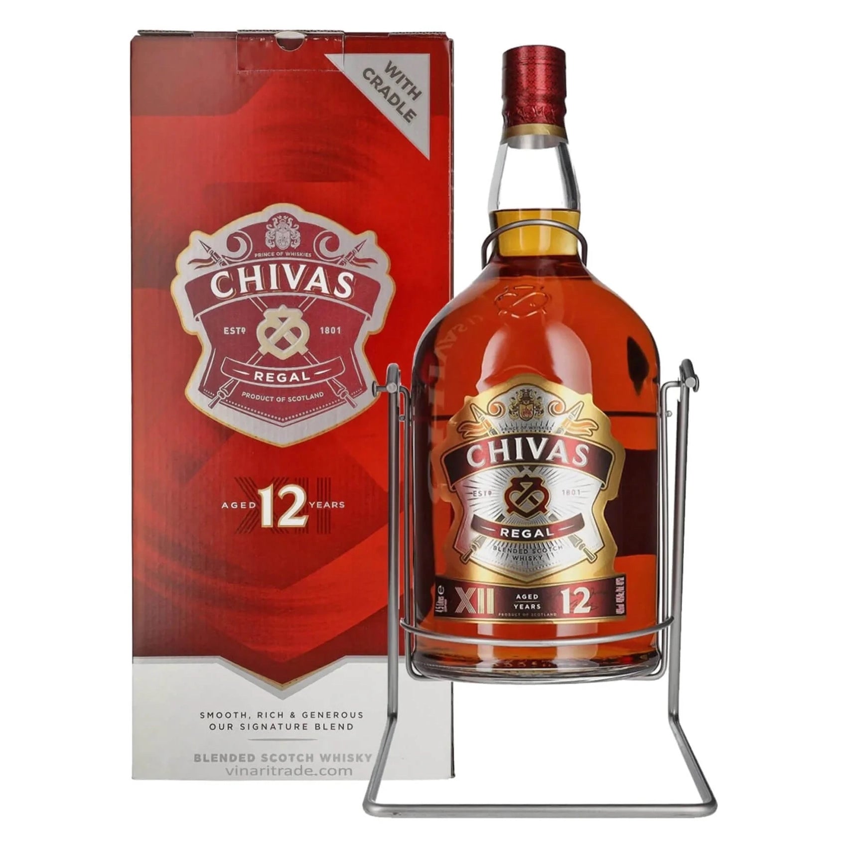 Chivas Regal 12 Year Old Blended Scotch Whisky Cradle 4.5L | Kent